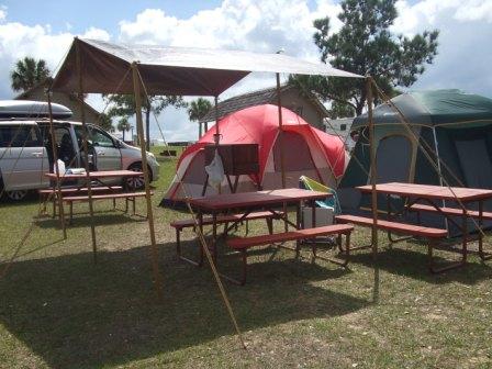 camping kitchen with dining fly